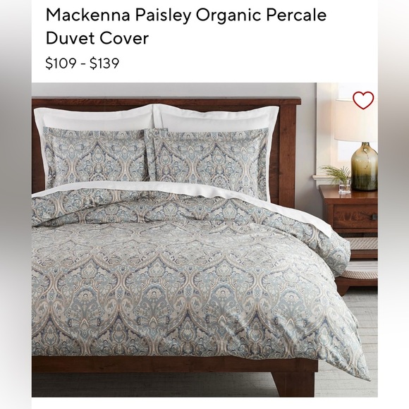 Pottery Barn Bedding Pottery Barn Makenna Paisley Percale Blue